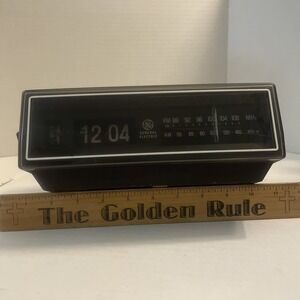 Vintage 1984 General Electric Flip Clock Radio Alarm Clock 7-4305F WORKING